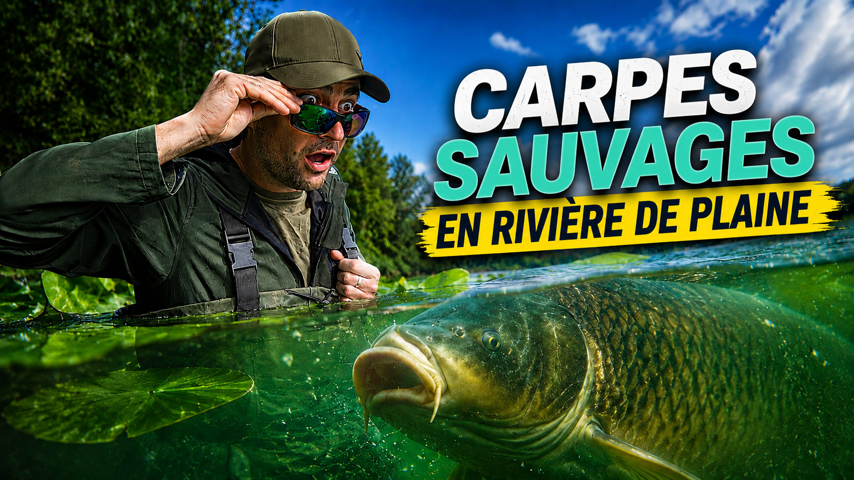 Carpes sauvages en rivière de plaine !